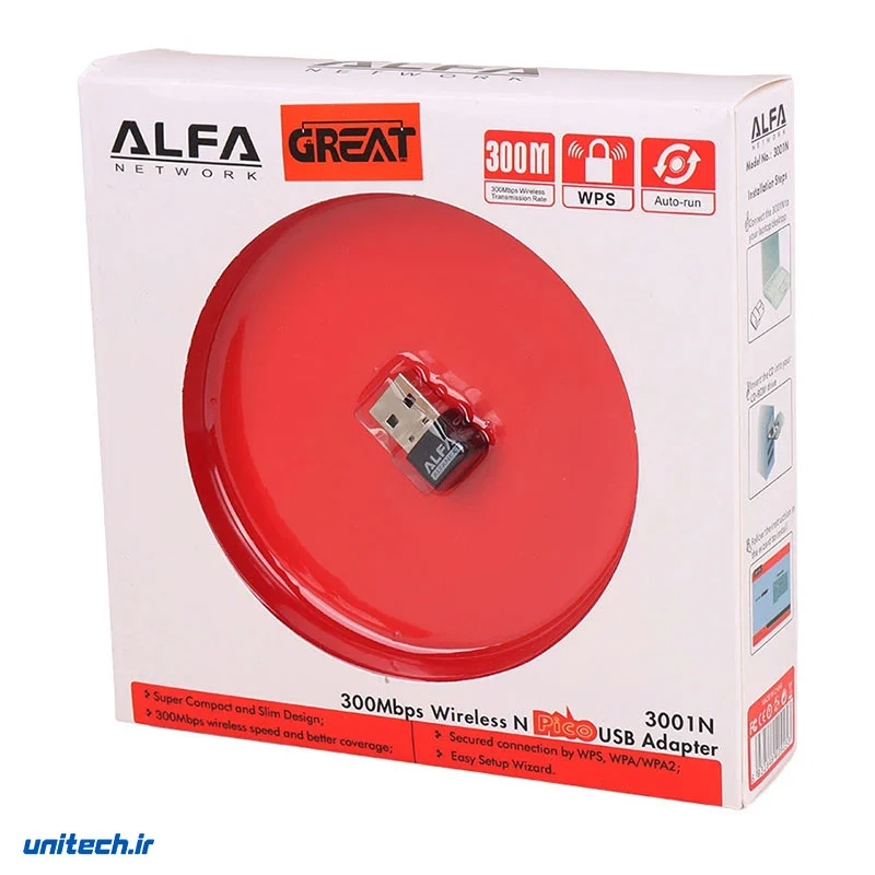 کارت شبکه بی سیم Great Alfa 3001N 300Mbps1